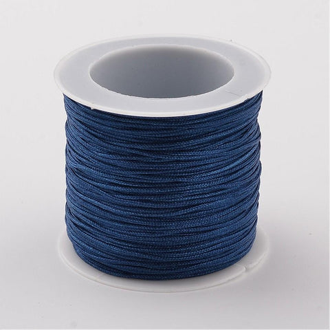 BeadsBalzar Beads & Crafts MIDNIGHT BLUE (NC156-113) (NC156-X) Nylon Thread Cord, about 0.8-1mm (35m/roll).