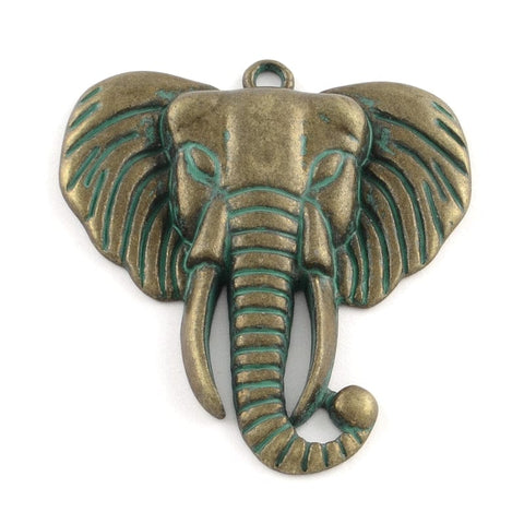 BeadsBalzar Beads & Crafts (MP4749) Elephant Zinc Alloy Big Pendants (1PC)
