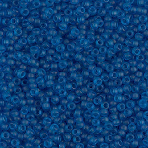 BeadsBalzar Beads & Crafts (MSB11-0149F) MIYUKI SEED BEADS 11-0 MATTED TRANSP CAPRI BLUE  (25 GRAMS)