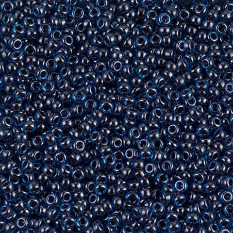 BeadsBalzar Beads & Crafts (MSB11-0358) MIYUKI SEED BEADS 11-0 RUBY LINED CAPRI BLUE LUSTER (25GMS)