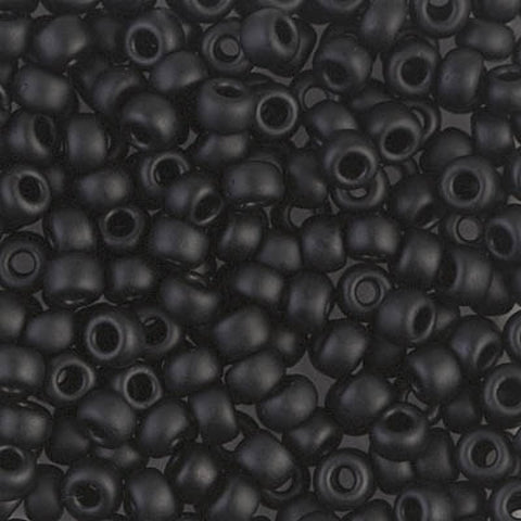 BeadsBalzar Beads & Crafts (MSB6-0401F) MIYUKI SEED BEADS 6/0 BLACK MATTED (250 GMS)