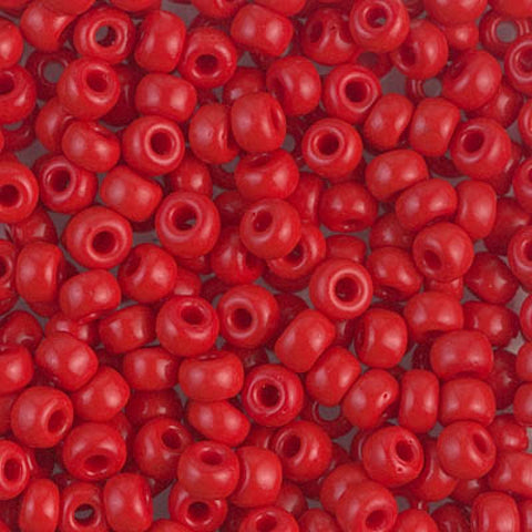 BeadsBalzar Beads & Crafts (MSB6-0408) MIYUKI SEED BEADS 6/0 OPAQUE DARK RED (25 GMS)