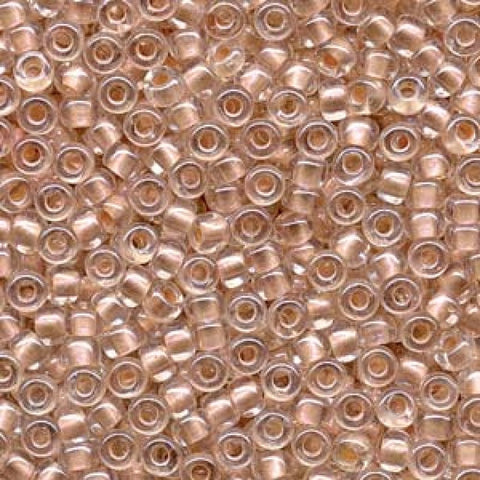 BeadsBalzar Beads & Crafts (MSB6-4604) MIYUKI SEED BEADS 6-0 INSIDE DYED PEARLIZE PEACH (25 GMS)