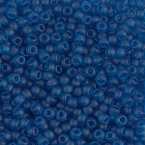 BeadsBalzar Beads & Crafts (MSB8-0149F) MIYUKI SEED BEADS 8/0 MATTED TRANSP CAPRI BLUE (25 GMS)