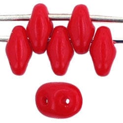 BeadsBalzar Beads & Crafts (MSD-93200) MATUBO SUPERDUO 2X5MM OPAQUE RED