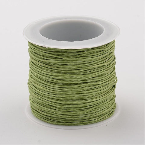 BeadsBalzar Beads & Crafts OLIVE DRAB (NC156-116) (NC156-X) Nylon Thread Cord, about 0.8-1mm (35m/roll).