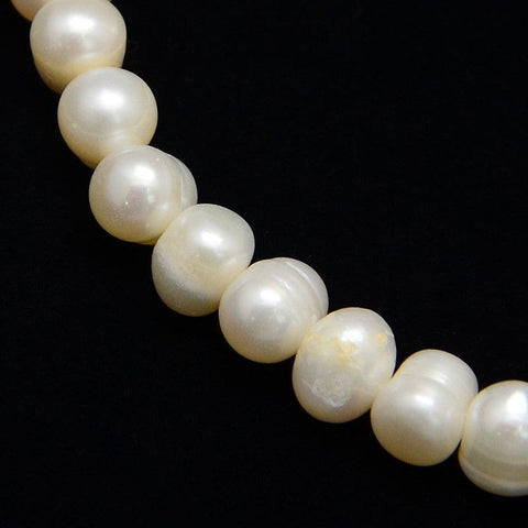 BeadsBalzar Beads & Crafts (PE4691) Grade A Natural Pearl Bead Strands, Potato, Ivory