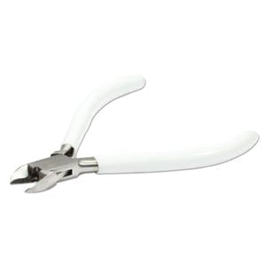 BeadsBalzar Beads & Crafts (PL721) WHITE HANDLE SIDECUTTER 120MM WITH SPRING (1 PC)