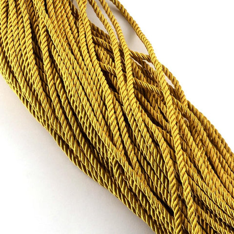 BeadsBalzar Beads & Crafts Polyester cord 8mm Goldenrod (TC4320)