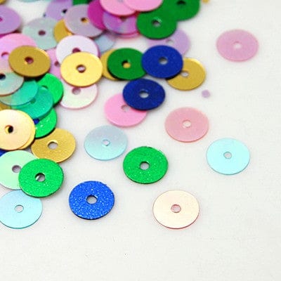BeadsBalzar Beads & Crafts (PP7023A) Plastic Paillette/Sequins Beads, Mixed 6mm (20 GMS)