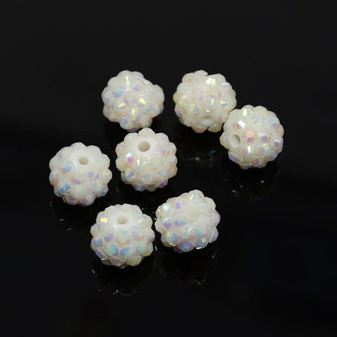 BeadsBalzar Beads & Crafts Resin Beads white (RB4068)