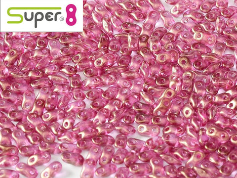 BeadsBalzar Beads & Crafts (S8-00030-29260) SUPER8® 2,2 X 4,7 MM CRYSTAL GT FRENCH ROSE