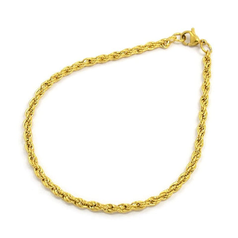 BeadsBalzar Beads & Crafts (SB4641) 304 Stainless Steel Rope Chain Bracelet