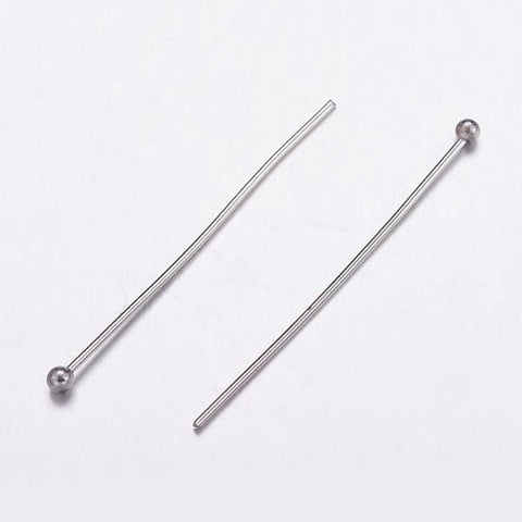 BeadsBalzar Beads & Crafts (SB7063A) 304 Stainless Steel, Ball Head pins Pins, 40X0.7mm (5 GMS)