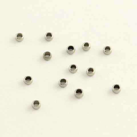 BeadsBalzar Beads & Crafts (SC6910B) 304 Stainless Steel Spacer Beads, Rondelle, 2.5mm (+/- 50 PCS)