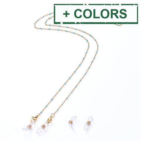 BeadsBalzar Beads & Crafts (SE7360-X) 304 Stainless Steel Eyeglasses Chains, Golden (70cm)