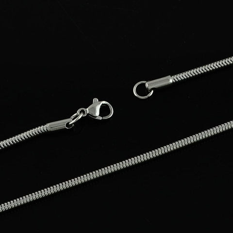 BeadsBalzar Beads & Crafts (SN6064) 304 Stainless Steel Snake Chain Necklaces, (49.8cm) long