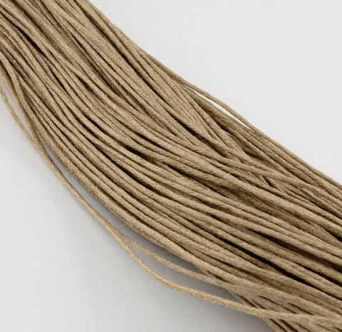 BeadsBalzar Beads & Crafts TAN (WC5565A) (WC5565X) Chinese Waxed Cotton Cord, Gray 0.7mm  (10 METS)