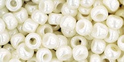 BeadsBalzar Beads & Crafts (TR-06-122) TOHO Round 6/0 : Opaque-Lustered Navajo White (25 GMS)
