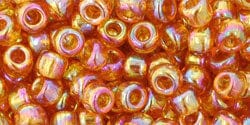 BeadsBalzar Beads & Crafts (TR-06-162C) TOHO - Round 6/0 : Transparent-Rainbow Topaz (25 GMS)