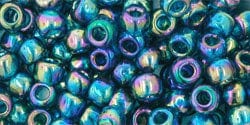 BeadsBalzar Beads & Crafts (TR-06-167BD) TOHO - Round 6/0 : Transparent-Rainbow Teal (25 GMS)