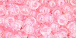 BeadsBalzar Beads & Crafts (TR-06-171D) TOHO - Round 6/0 : Transparent-Rainbow Ballerina Pink (25 GMS)