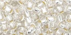 BeadsBalzar Beads & Crafts (TR-06-21-250G) TOHO - Round 6/0 : Silver-Lined Crystal (250 GMS)