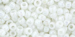 BeadsBalzar Beads & Crafts (TR-06-401) TOHO - Round 6/0 : Opaque-Rainbow White (25 GMS)