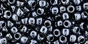 BeadsBalzar Beads & Crafts (TR-06-81) TOHO - Round 6/0 : Metallic Hematite (25 GMS)