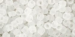 BeadsBalzar Beads & Crafts (TR-08-1F-250G) TOHO - Round 8/0 : Transparent-Frosted Crystal (250 GMS)