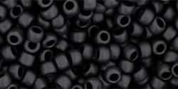 BeadsBalzar Beads & Crafts (TR-08-49F-250G) TOHO - Round 8/0 : Opaque-Frosted Jet (250 GMS)
