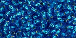 BeadsBalzar Beads & Crafts (TR-11-23C) TOHO - Round 11/0 : Silver-Lined Aquamarine (25 GMS)
