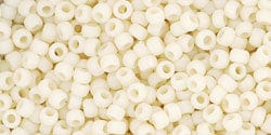 BeadsBalzar Beads & Crafts (TR-11-51F) TOHO - Round 11/0 : Opaque-Frosted Lt Beige (25 GMS)