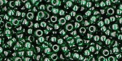 BeadsBalzar Beads & Crafts (TR-11-939) TOHO - Round 11/0 : Transparent Green Emerald (25 GMS)