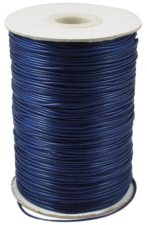 BeadsBalzar Beads & Crafts (WC5811F) Waxed Polyester Cord, Bead Cord, DarkBlue Size: about 0.5mm in diameter