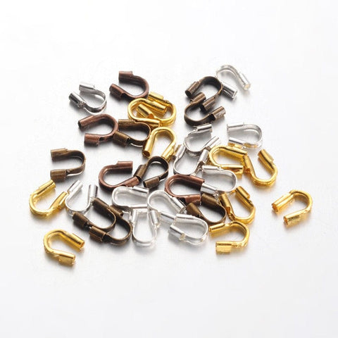 BeadsBalzar Beads & Crafts (WG3940) Brass Wire Guardians, Mixed Color  4mmx5mm (+-50 pcs)