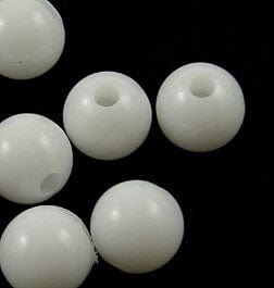 BeadsBalzar Beads & Crafts WHITE (AB8550-WHI) (AB8550-X) Opaque Acrylic Beads, Round, 4mm (10 GMS / +- 300 PCS)