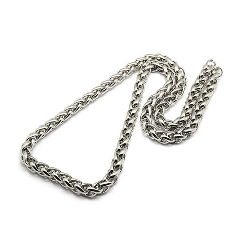 BeadsBalzar Beads & Crafts 304 Stainless Steel Wheat Chain Necklaces for Men, (76cm)