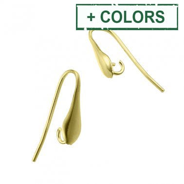 BeadsBalzar Beads & Crafts (925-E06-X) Sterling silver Drop ear hooks 20mm  (1 PAIR)