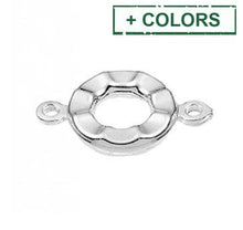 Load image into Gallery viewer, BeadsBalzar Beads &amp; Crafts (925-L132-X) SILVER 925 10MM HAMMERED ROUND LINK (1 PC)
