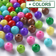 Load image into Gallery viewer, BeadsBalzar Beads &amp; Crafts (AB8842-X) Opaque Acrylic Beads, Round, Mixed Color, 8x7mm, Hole: 2mm (40 GMS)
