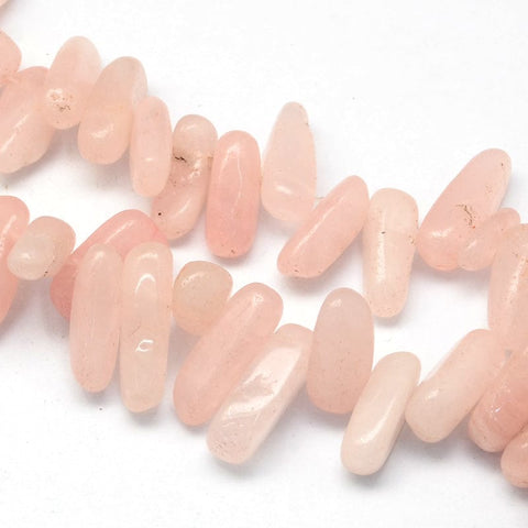 BeadsBalzar Beads & Crafts (BG7503-25) Natural Rose Quartz Stone Beads, Nuggets, 13~22mm long (1 STR)