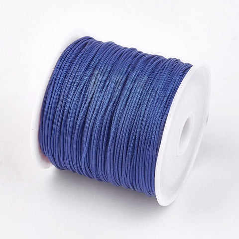 BeadsBalzar Beads & Crafts BLUE (NT7060-01) (NT7060-X) Nylon Thread, Creamy White/Lt.yellow 0.8mm (45m/roll)