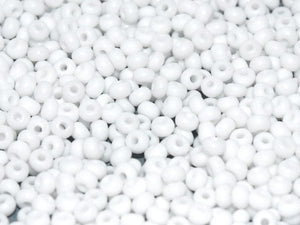 BeadsBalzar Beads & Crafts (CSB6-03050) CZECH SEED BEADS 6/0 CHALK WHITE (250 GMS)