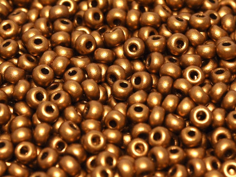 BeadsBalzar Beads & Crafts Czech Seed Beads 11/0 Brass Gold (250 Grams)