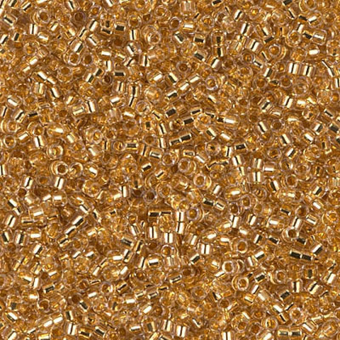 BeadsBalzar Beads & Crafts (DB0033-50g) DELICA 11-0 24KT GOLD LINED CRYSTAL (50 GMS)