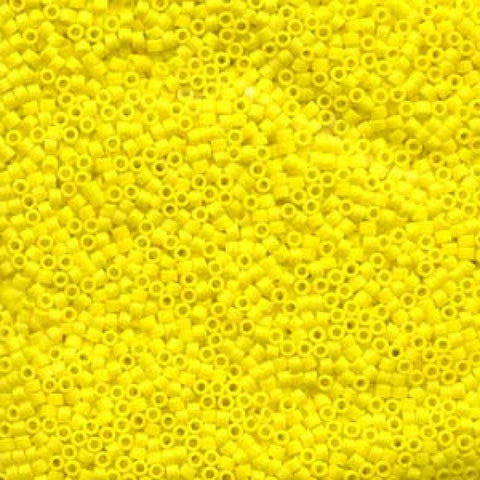 BeadsBalzar Beads & Crafts (DB0751-50G) DELICA 11/0 OPAQUE YELLOW MATTED (50 GMS)