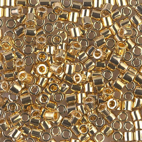 BeadsBalzar Beads & Crafts (DBL0034-50G) MIYUKI DELICA 8/0 24KT GOLD LIGHT PLATED (50 GMS)