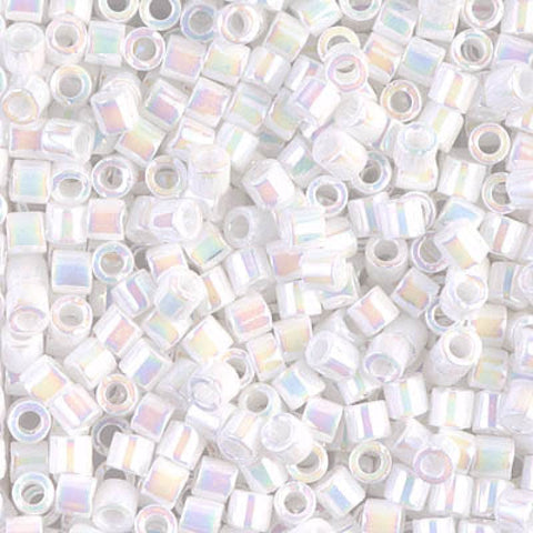 BeadsBalzar Beads & Crafts (DBL0202-50G) MIYUKI DELICA 8/0 WHITE PEARL AB (50 GMS)