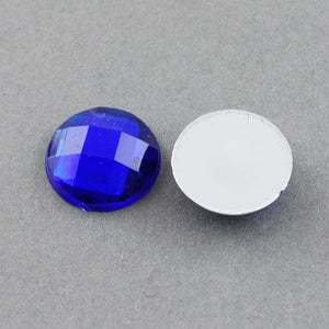 BeadsBalzar Beads & Crafts (FB3476-X) Acrylic Rhinestone Cabochons, Flat Back, 20x6mm (20 PCS)